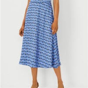 Blue Patterned Women's Skirt Ann Taylor